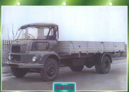 FICHE CARTONNE 25x18.5 CM CAMION DOC.AU DOS VOIR SCAN SERIE PORTEUR 1963 AUSTIN FG K100 - Camion