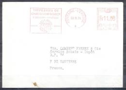 LETTRE Cachet  EMA  De  FONTAINE L EVEQUE   Le 30 10 1970    TREFILERIES DE  CHATILLON GORCY - 1960-79