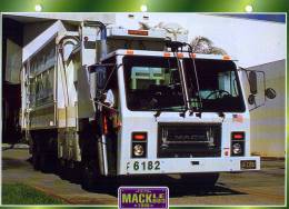 FICHE CARTONNE 25x18.5 CM CAMION DOC.AU DOS VOIR SCAN SERIE BENNE MACK LE 603 - Camiones