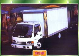 FICHE CARTONNE 25x18.5 CM CAMION DOC.AU DOS VOIR SCAN SERIE PORTEUR ISUZU NQR - Camion