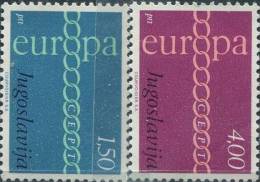 AX0276 Yugoslavia 1971 Europa Ring 2v MNH - 1971