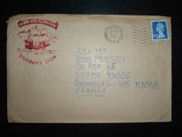 LETTRE POUR FRANCE TP 20 1/2 P OBL. MECA. 30 JLY 1984 DURHAM + ENTETE BRAVO ALPHA SIDEBAND CLUB + VOILIER CARAVELLE - Covers & Documents