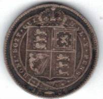 COINS GRANDE BRETAGNE KM 761, 1888, 1 SHILLING SILVER. ( DP17 ) - I. 1 Shilling