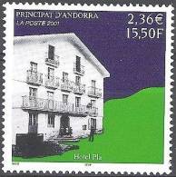 Andorre Français 2001 Yvert 553 Neuf ** Cote (2015) 9.40 Euro Hôtel Pla - Unused Stamps