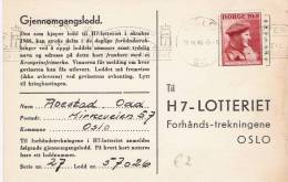 Nor160/- NORWEGEN -  Prinz Olaf 20 + 10 Nationalhilfe - Storia Postale