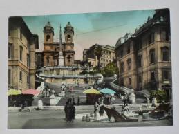 ROMA - Piazza Di Spagna - Trinità Dei Monti - 1956 - Piazze