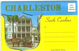 Amérique Etats Unis  Greetings  From Charleston  Carnet Dépliant De 14 Cartes Anciennes  Non Utilisé Rare  TBE - Charleston