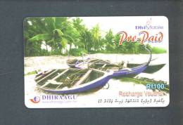 MALDIVES  -  Remote Phonecard As Scan - Maldives