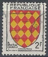1954 FRANCIA USATO STEMMI DI PROVINCE FRANCESI 2 F - FR608 - 1941-66 Coat Of Arms And Heraldry