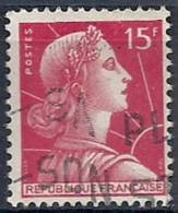 1955-59 FRANCIA USATO MARIANNA DI MULLER 15 F - FR610 - 1955-1961 Marianne Of Muller