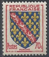 1955 FRANCIA STEMMI DI PROVINCE FRANCESI 70 C MNH ** - FR615 - 1941-66 Armoiries Et Blasons