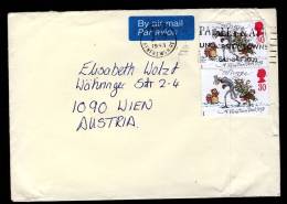 Great Britain 1993, Letter / Cover, Paisley - Renfrewshire To Wien (Vienna) - Austria, Christmas - Scrooge - Covers & Documents