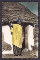 CPA-PHOTO COULEUR  ANCIENNE- TCHAD- BINDER- JEUNE FEMME FOULBÉ EN COSTUME LOCAL- TRES GROS PLAN - Ciad