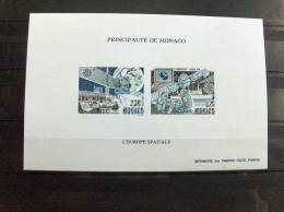 EUROPA CEPT ANNO 1991 MONACO FOGLIETTO SPECIALE IMPERFORATO BLOC SPECIAL NON DENTELE - 1991