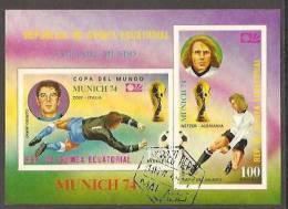 Guinea Equatoriale - Foglietto Calcio - Mondiali 1974 - Usato - 1974 – Allemagne Fédérale