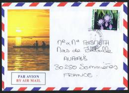 1995  Lettre Avion Pour La France    Fleur Belle De Nuit Yv 463 - Briefe U. Dokumente