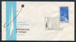 1963 Brazil Space Rocket Aeronautical Exhibition Cover - Amérique Du Sud
