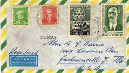 3484  Carta Aérea, Certificada  Brasil 1956 - Covers & Documents