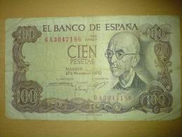 100 Pesetas Manuel De Falla 1970 - 100 Pesetas