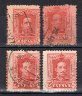 Sellos Alfonso XIII Vaquer, Variedad Numeraciones Desplazadas, Num  317-317A º - Usados