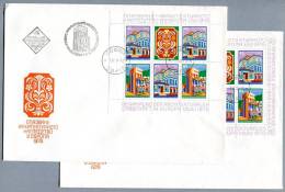 A143 - BULGARIEN, Block 80 + 81 FDC - EUROPA-CEPT - BULGARIA, 2 First Day Covers - Lettres & Documents