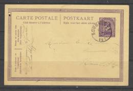 Carte Postale Du 26/12/1921de Sombreffe Vers Ham-Sur-Heure - Postkarten 1909-1934