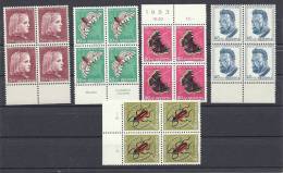 1953 Viererblocks Postfrisch Mit Teilweise TAPS - Neufs