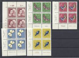 1956 Viererblocks Postfrisch Mit Eckrand TAPS - Neufs