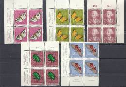 1957 Viererblocks Postfrisch Mit Teilweise TAPS - Neufs