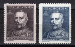 CESKOSLOVENSKO - 1948 YT 464+465 ** - Ongebruikt