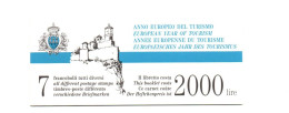 1990 - San Marino Libretto 2 Anno Del Turismo  ++++++++++ - Booklets