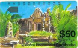 Cambodia - CBD-04 Old Temple 50$ ICM3-2, 30.000ex, Used - Cambogia