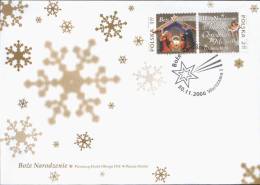 POLAND FDC 2006 CHRISTMAS Xmas Snowflakes Virgin Mary Joseph Baby Jesus Manger Celebrations Christianity - FDC