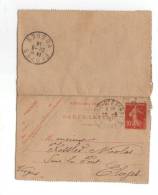 Carte Lettre De 1914 N° 278 - Letter Cards