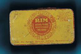 Italia Anni 30/40 Contenitore  Vuoto In Metallo Di Pastiglie "RIM"  Regolatore Intestinale Murri (come Scansioni Alleg.) - Boxes