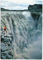 ICELAND - DETTIFOSS BIGGEST WATERFALL IN EUROPE / WITH EUROPA CEPT 1975 STAMP - Iceland