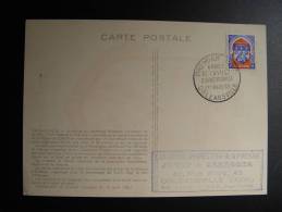 ALGERIE ALGERIEN ORLEANSVILLE BLASON FDC CARTE LIBRAIRIE ALGER 1958 - Maximumkarten