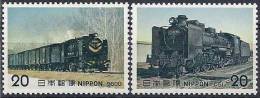 1975 JAPON 1157-58** Trains - Ungebraucht