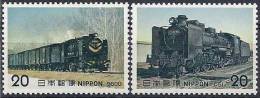 1975 JAPON 1157-58** Trains - Neufs