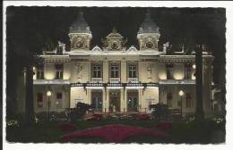 MONTE CARLO ( MONACO ) , Les Jardins Et Le Casino La Nuit , + Cachet Au Dos " PALAIS DE MONACO " - Spielbank
