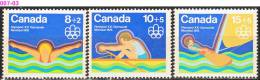 CANADA, 1976, Montreal SUMMER OLYMPIC GAMES; Set Of 3, MNH (**); Sc./Mi. B4-B6 / 582-84 - Verano 1976: Montréal