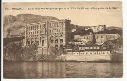 MONACO , Le Musée Océanographique Et La Tête De Chien , Vue Prise De La Mer - Museo Oceanografico