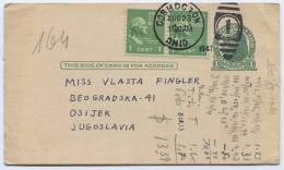 United States - COSHOCTON, Ohio, 1947. Postal Stationery To Yugoslavia - Sonstige & Ohne Zuordnung