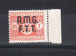 Trieste Zona A   -   1947.  Segnatasse  1 £  MNH, Bordo Di Foglio. Fresco - Taxe