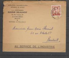 COB 1028 Sur Lettre De 1959 De Charleroi Vers Ransart SA Delaunoit - Cartas & Documentos