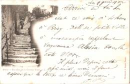 CPA 54 Briey - Escalier De La Grosse-Tour, Animée, Précurseur 1902 - Briey