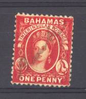 Bahamas  :  Yv  5a  (o)  Filigrane CC , Dentelé 12 1/2 , Rouge - 1859-1963 Colonia Britannica