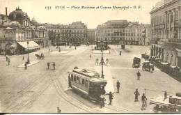 N°26613 -cpa Nice -place Massena -tramway- - Strassenbahnen