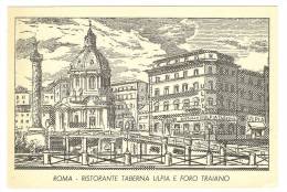 G747 Roma - Ristorante Taberna Ulpia E Foro Traiano - Disegno Di C. Del Medico / Non Viaggiata - Bares, Hoteles Y Restaurantes