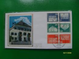 Serie EDIFICI  3 Valori Tete Beche 10 20 30 Escl. Geneve Suisse FDc SETA - Briefe U. Dokumente